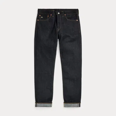 Double Rl High Slim East-west Selvedge Jean In East/west Rinse