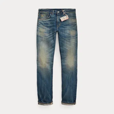 Double Rl High Slim Yosemite Selvedge Jean In Yosemite Wash