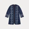 Double Rl Indigo Bandanna-print Voile Duster In Dark Indigo