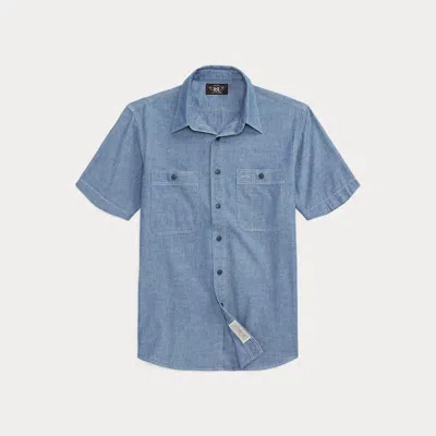 Double Rl Indigo Chambray Workshirt
