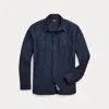 Double Rl Indigo Cotton-linen Sateen Workshirt In Indigo