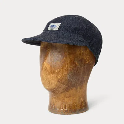 Double Rl Indigo Denim Cap In Rinse
