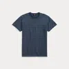 Double Rl Indigo Striped Jacquard T-shirt In Indigo Multi