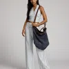 Double Rl Leather-trim Handwoven Indigo Tote In Indigo/brown