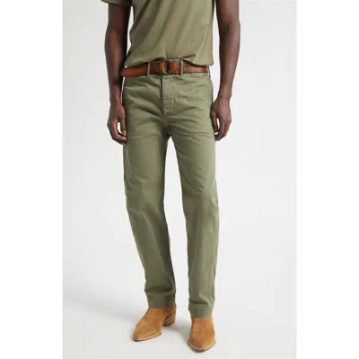 Double Rl Officer Cotton Twill Chinos In Green