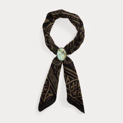 Double Rl Ralph Lauren Bandanna & Turquoise Slider Set
