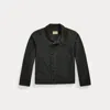 Double Rl Ralph Lauren Corduroy-collar Cotton Deck Jacket In Black