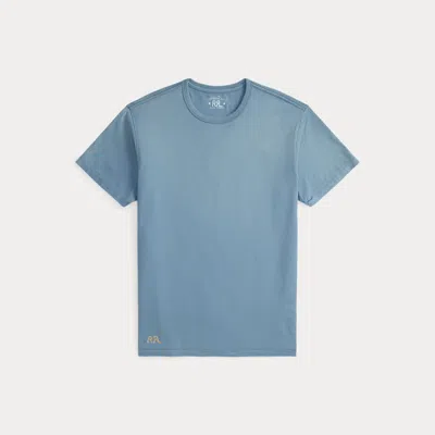 Double Rl Ralph Lauren Garment-dyed Crewneck T-shirt In Blue