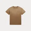 Double Rl Ralph Lauren Garment-dyed Pocket T-shirt In Brown