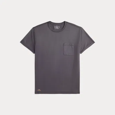 Double Rl Ralph Lauren Garment-dyed Pocket T-shirt In Gray