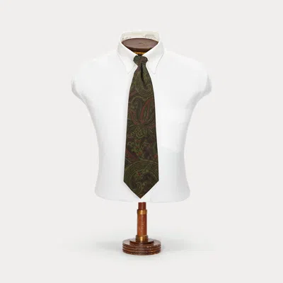 Double Rl Ralph Lauren Handmade Paisley Corduroy Tie In Multi