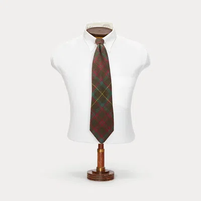 Double Rl Ralph Lauren Handmade Plaid Cashmere-wool Tie