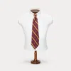 Double Rl Ralph Lauren Handmade Striped Silk Club Tie In Brown