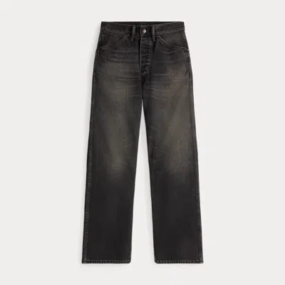 Double Rl Ralph Lauren High Boy Fit Western Jean In Black