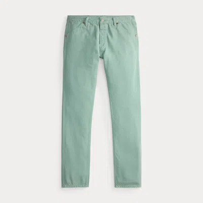 Double Rl Ralph Lauren High Slim Turquoise Jean In Blue