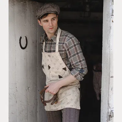 Double Rl Ralph Lauren Horseshoe-print Canvas Apron