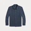 Double Rl Ralph Lauren Indigo Checked Double-faced Workshirt In Blue