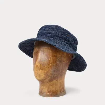 Double Rl Ralph Lauren Indigo Jacquard Bucket Hat In Purple