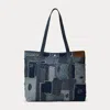 Double Rl Ralph Lauren Limited-edition Indigo Patchwork Tote In Multi