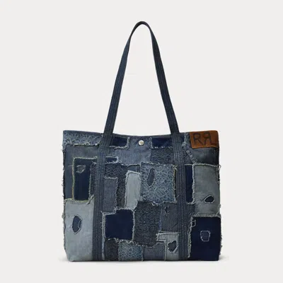 Double Rl Ralph Lauren Limited-edition Indigo Patchwork Tote In Multi