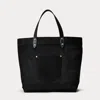 Double Rl Ralph Lauren Limited-edition Roughout Suede Tote In Black