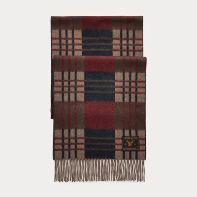Double Rl Ralph Lauren Patterned Wool-cashmere Scarf In Multi