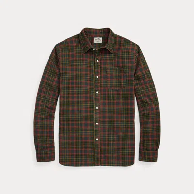 Double Rl Ralph Lauren Plaid-print Flannel Workshirt In Multi