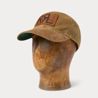Double Rl Ralph Lauren Roughout Suede Trucker Cap In Brown