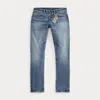 Double Rl Ralph Lauren Slim Fit Daws Jean In Blue