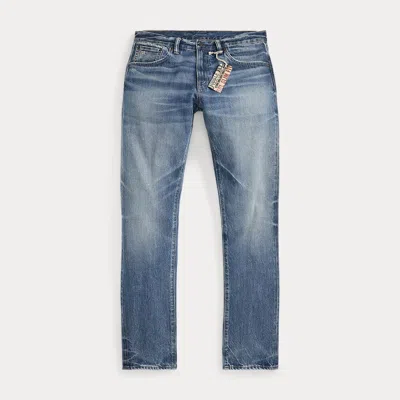 Double Rl Ralph Lauren Slim Fit Daws Jean In Blue