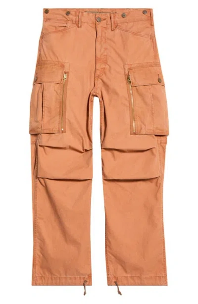 Double Rl Ranger Cotton Poplin Cargo Pants In Brown