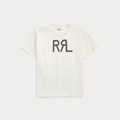 Double Rl Rrl Ranch Logo T-shirt In Paper White