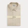 Double Rl Slim Fit Print Woven Shirt In Tan Multi
