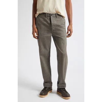 Double Rl Stanton Stripe Cotton Twill Chinos In Gray