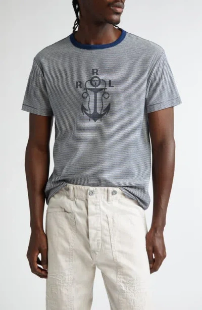 Double Rl Stripe Logo Graphic T-shirt