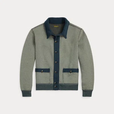Double Rl Striped Jacquard-knit Cardigan In Navy Multi