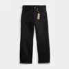 Double Rl Vintage 5-pocket Black Selvedge Jean In New Black On Black