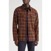 Double Rl Walker Plaid Wool Flannel Work Shirt In Multi