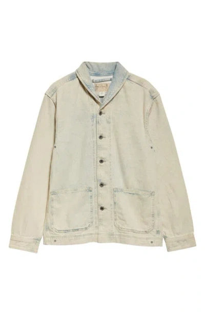 Double Rl Washed Indigo Selvedge Denim Overshirt
