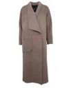 Double Standard Clothing Philip Coat In Gray/beige In Multi