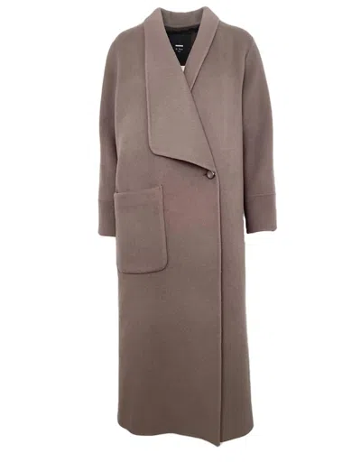 Double Standard Clothing Philip Coat In Gray/beige In Multi