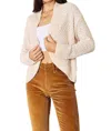 Double Take Luxurious Knit Open Front Cardigan In Cream In White