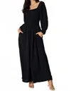 Double Take Square Neck Jumpsuit With Pockets In Black