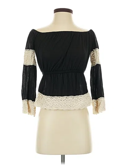 Pre-owned Double Zero 3/4 Sleeve T-shirt In Black