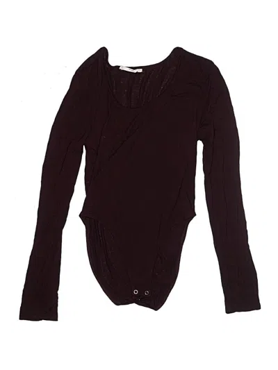 Pre-owned Double Zero Bodysuit In Burgundy