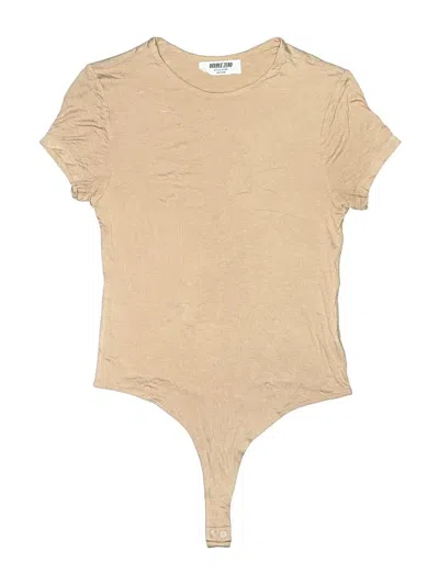 Pre-owned Double Zero Bodysuit In Tan