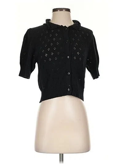 Pre-owned Double Zero Cardigan Sweater In Black