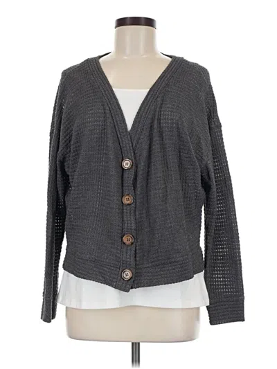 Pre-owned Double Zero Cardigan Sweater In Gray