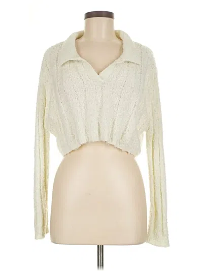 Pre-owned Double Zero Cardigan Sweater In Ivory