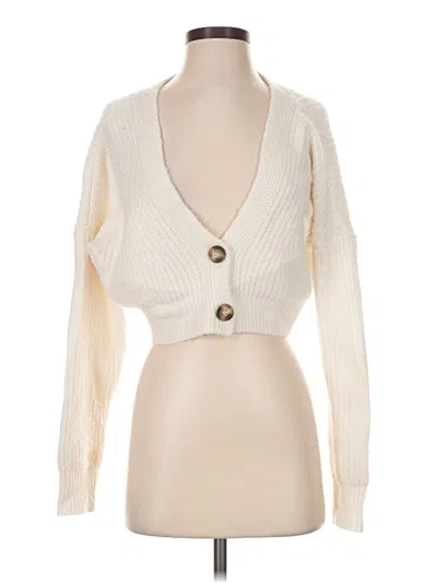 Pre-owned Double Zero Cardigan Sweater In Ivory
